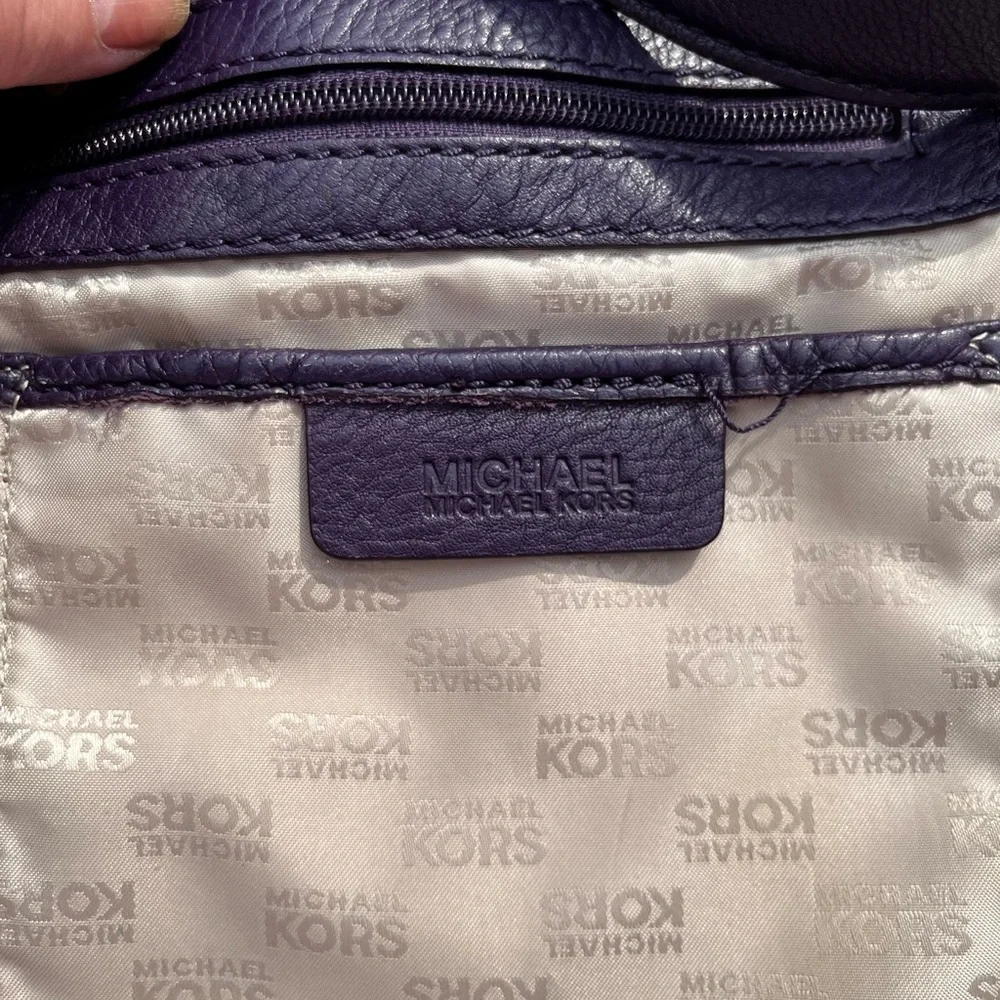 Michael Kors Purple Leather Shoulder Bag
